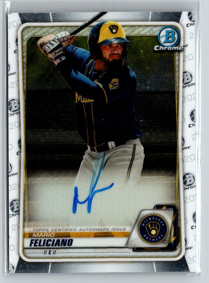 2020 Bowman #CPA-MF Mario Feliciano Chrome Prospect Autographs E16