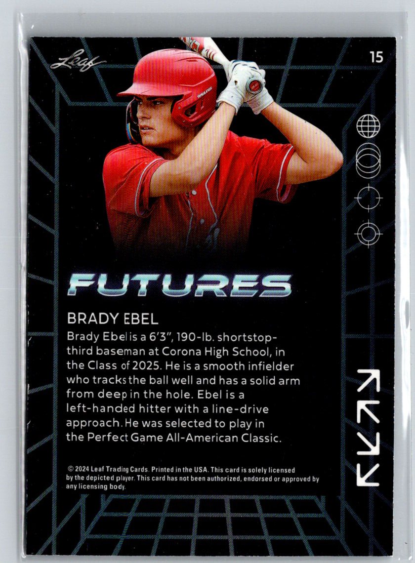 2024 Leaf Futures #15 Brady Ebel E15