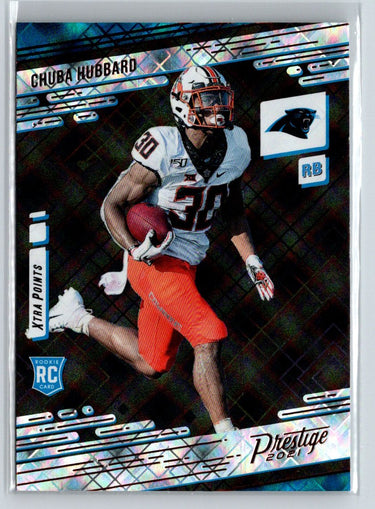 2021 Panini Prestige #241 Chuba Hubbard Xtra Points Hyper E16