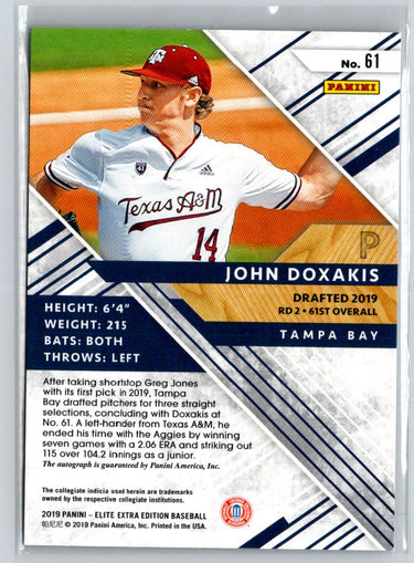 2019 Elite Extra John Doxakis Autographs Aspirations Blue #/50 E15