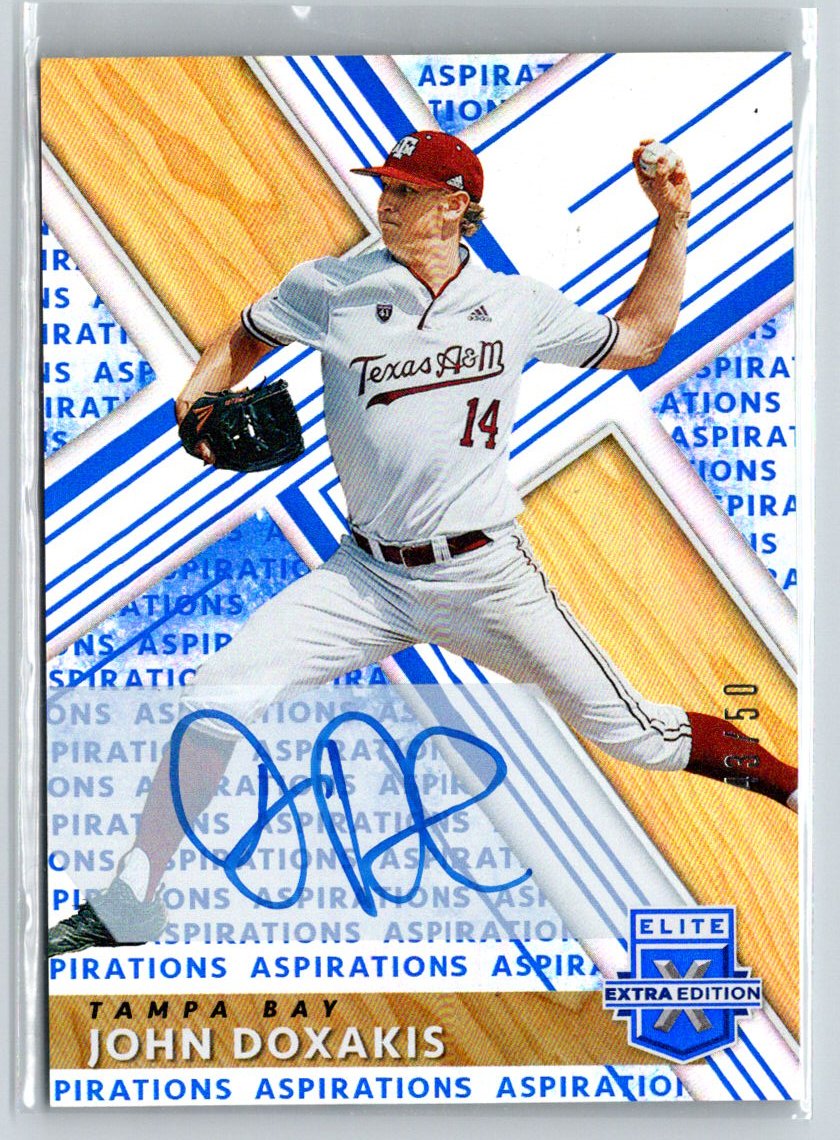 2019 Elite Extra John Doxakis Autographs Aspirations Blue #/50 E15