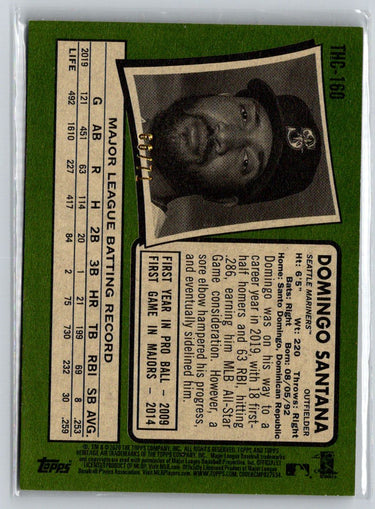 2020 Topps Heritage Domingo Santana Chrome Exclusives White Refractor #/71 E15