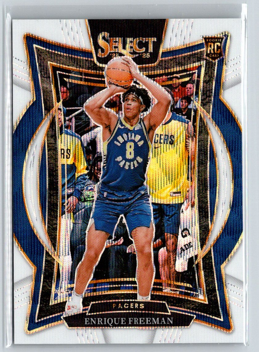 2024-25 Panini Select #80 Enrique Freeman White Wave Prizm #/99 E16