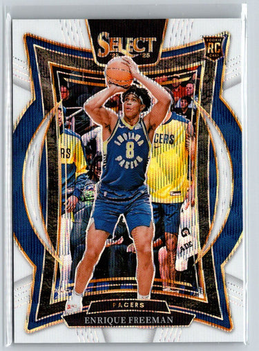 2024-25 Panini Select #80 Enrique Freeman White Wave Prizm #/99 E16