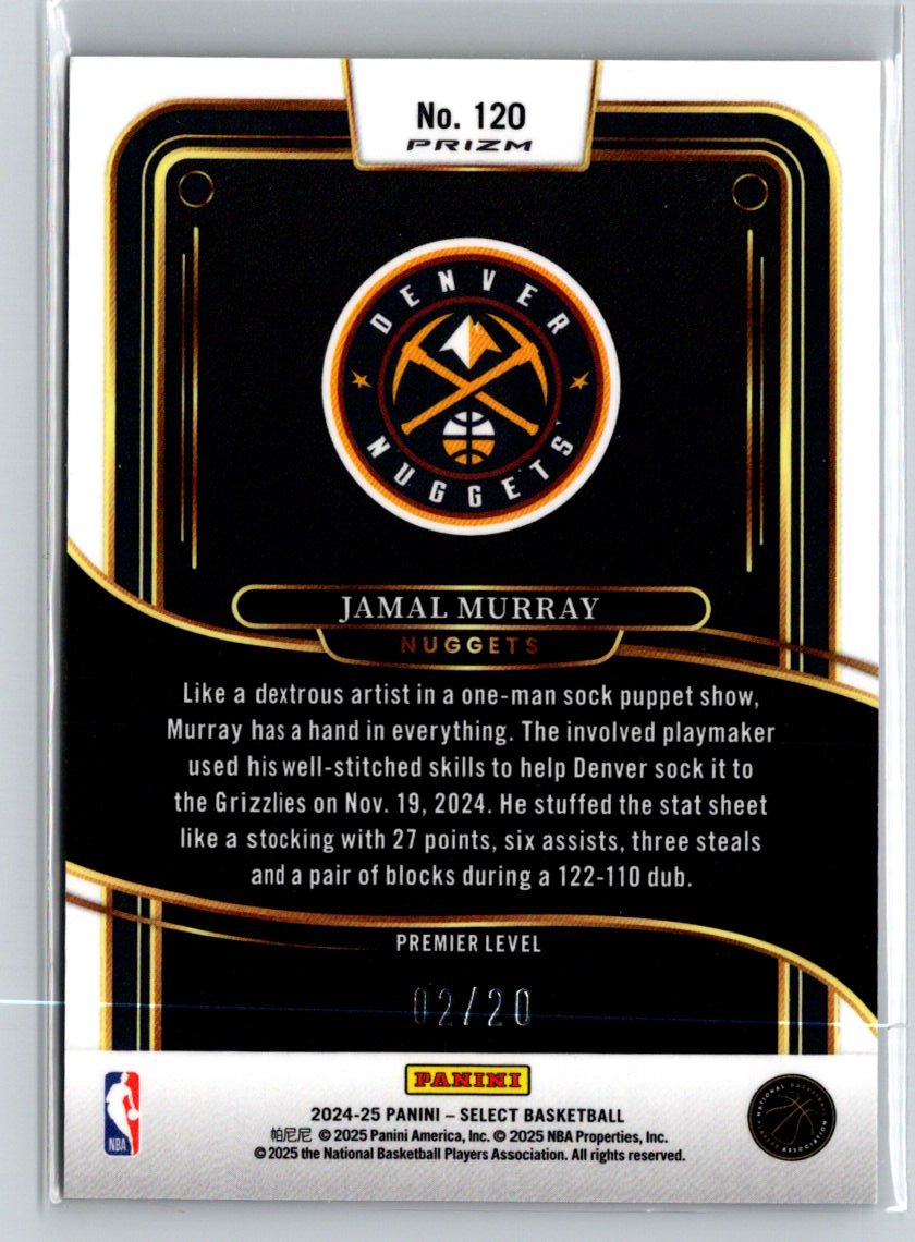 2024-25 Panini Select #120 Jamal Murray Multi Wave Prizm #/20 E16