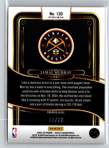 2024-25 Panini Select #120 Jamal Murray Multi Wave Prizm #/20 E16