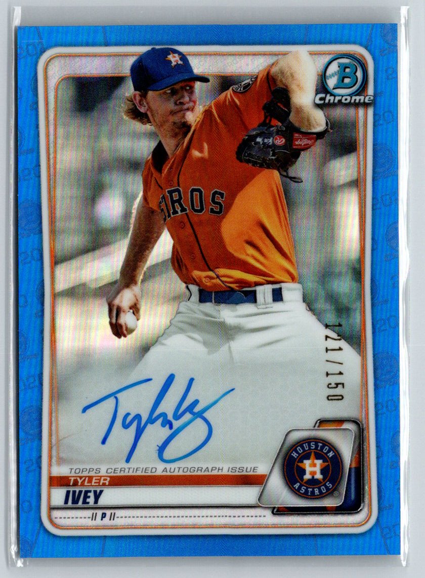 2020 Bowman Chrome #CPA-TI Tyler Ivey Autographs Blue Refractor #/150 E16