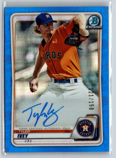 2020 Bowman Chrome #CPA-TI Tyler Ivey Autographs Blue Refractor #/150 E16