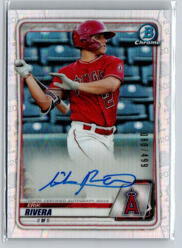 2020 Bowman #CPA-ERI Erik Rivera Chrome Prospect Autographs Refractor #/499 E16