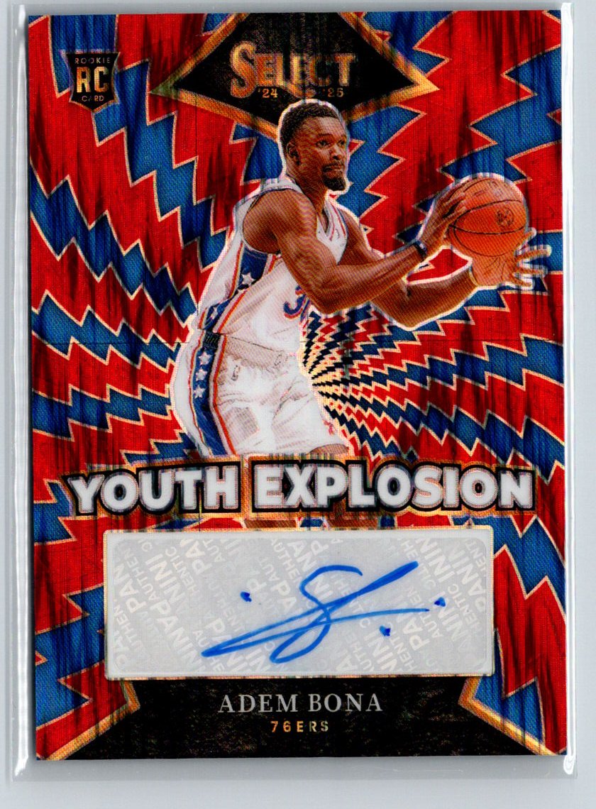 2024-25 Select #YE-ADM Adem Bona Youth Explosion Auto Red Flash Prizms #/99 E17