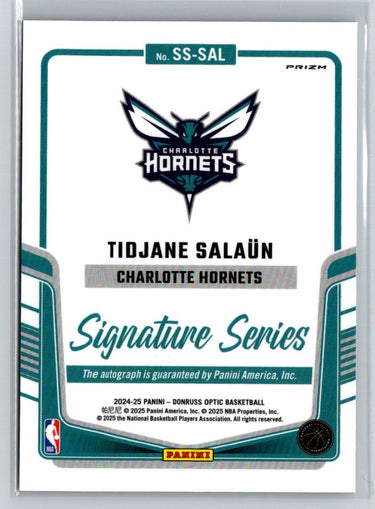 2024-25 Donruss Optic #SS-SAL Tidjane Salaun Signature Series Holo E17
