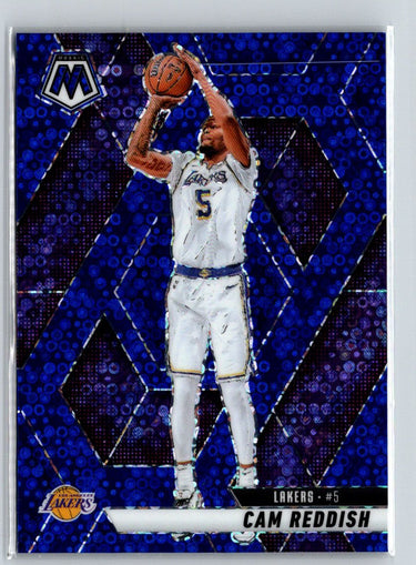 2024-25 Panini Mosaic #170 Cam Reddish Fast Break Blue Mosaic #/85 E16