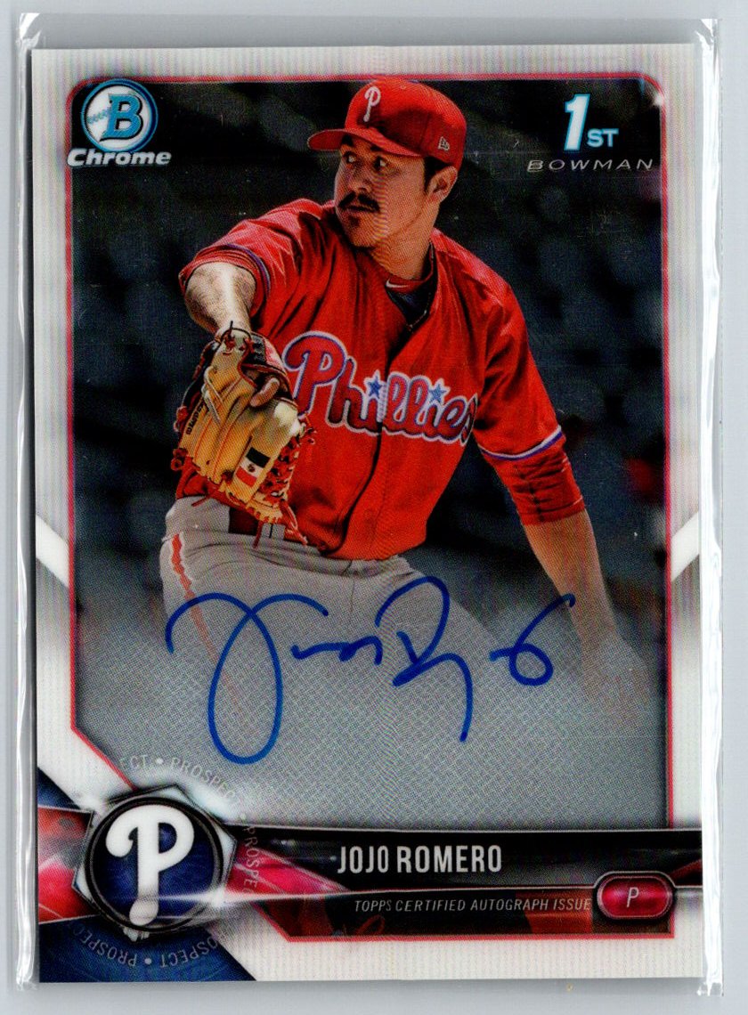 2018 Bowman #CPA-JJR JoJo Romero Chrome Prospect Autographs E17