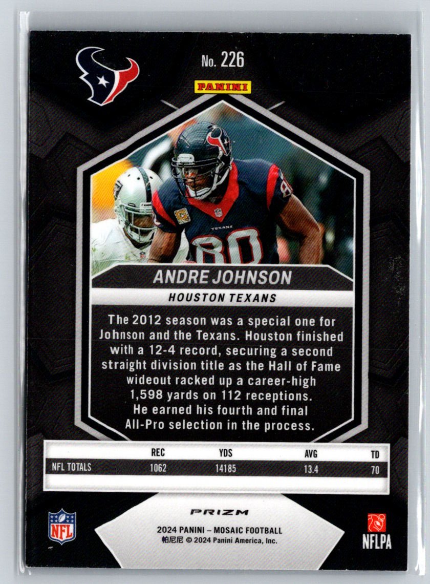 2024 Panini Mosaic #226 Andre Johnson Mosaic Reactive Blue E16