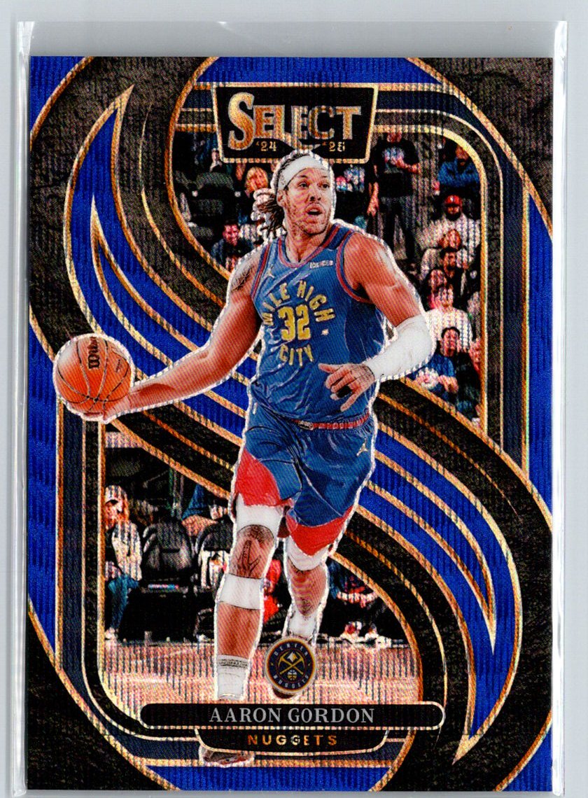 2024-25 Panini Select #142 Aaron Gordon Blue Wave Prizm #/75 E17