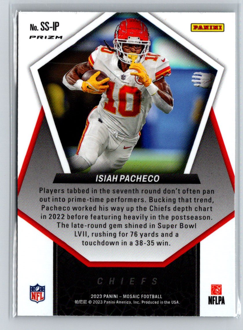 2023 Panini Mosaic #SS-IP Isiah Pacheco Swagger Silver E16