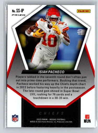 2023 Panini Mosaic #SS-IP Isiah Pacheco Swagger Silver E16