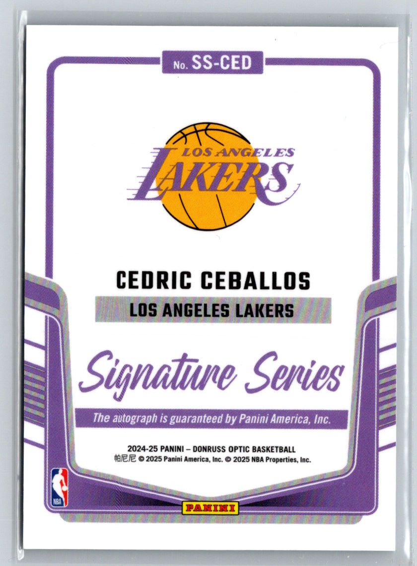2024-25 Donruss Optic #SS-CED Cedric Ceballos Signature Series E17