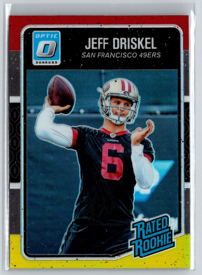 2016 Donruss Optic #174 Jeff Driskel Red and Yellow E16