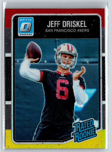 2016 Donruss Optic #174 Jeff Driskel Red and Yellow E16