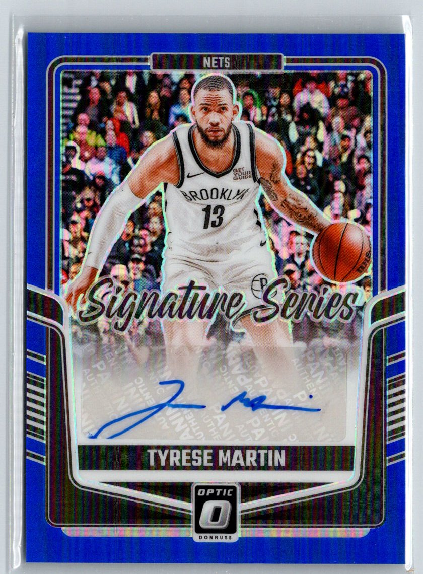 2024-25 Donruss Optic #SS-MRN Tyrese Martin Signature Series Blue #/25 E17