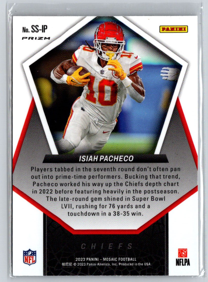 2023 Panini Mosaic #SS-IP Isiah Pacheco Swagger Silver E16