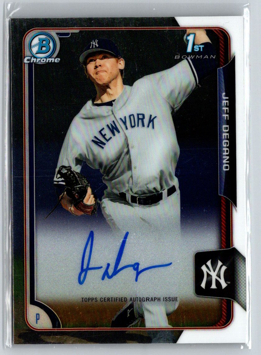 2015 Bowman Draft #BCA-JD Jeff Degano Chrome Draft Pick Autographs E19
