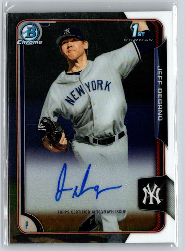 2015 Bowman Draft #BCA-JD Jeff Degano Chrome Draft Pick Autographs E19