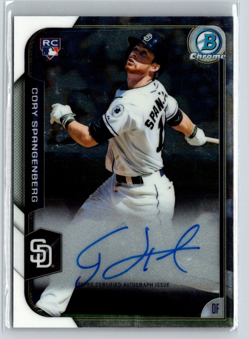 2015 Bowman #BCAR-CS Cory Spangenberg Chrome Rookie Autographs E18