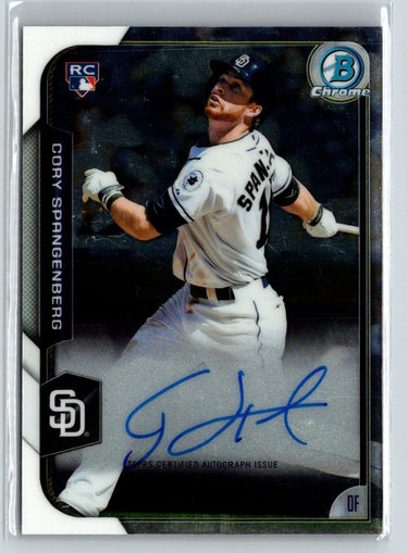 2015 Bowman #BCAR-CS Cory Spangenberg Chrome Rookie Autographs E18