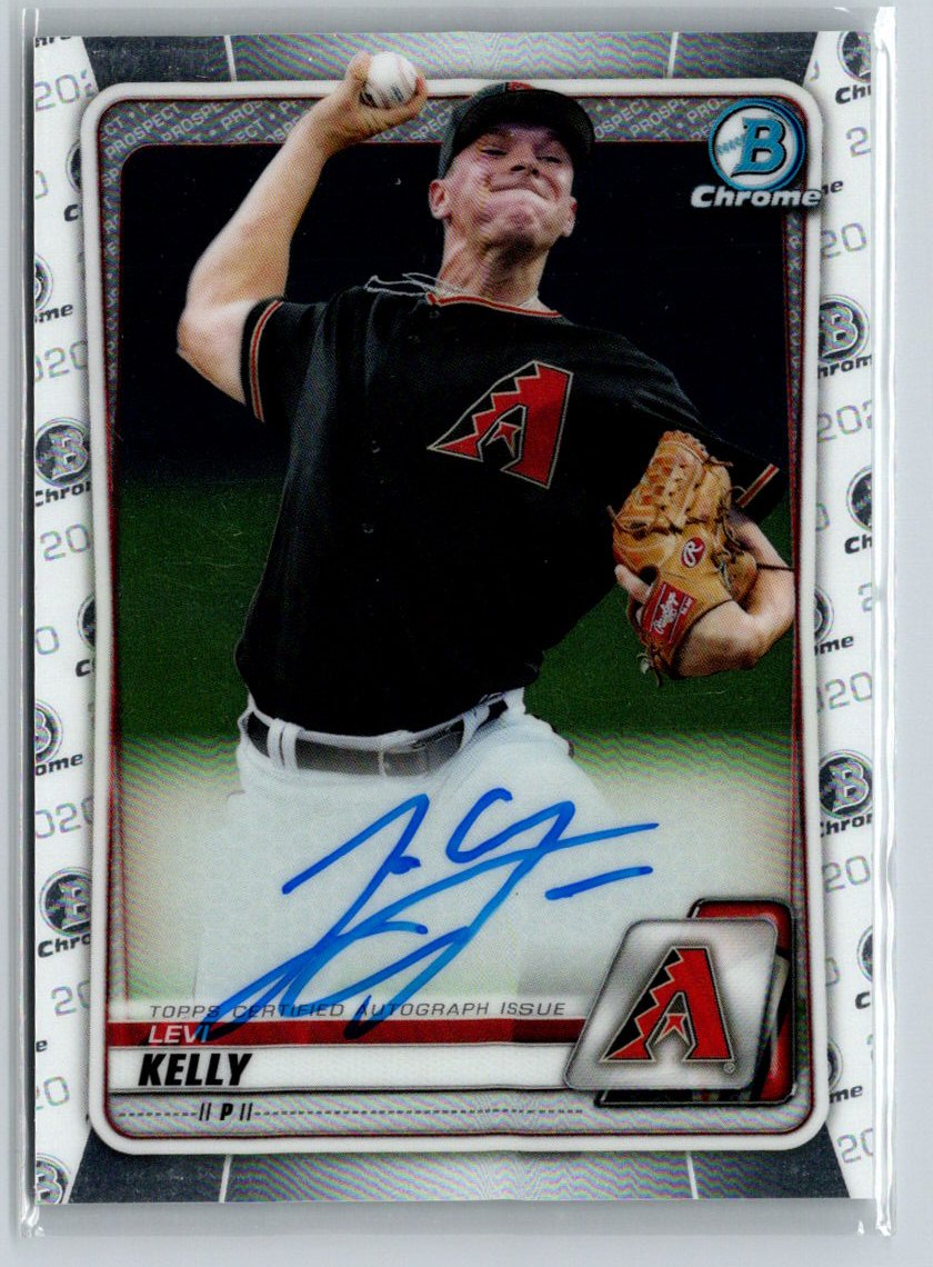 2020 Bowman Chrome #CPA-LK Levi Kelly Prospect Autographs E18
