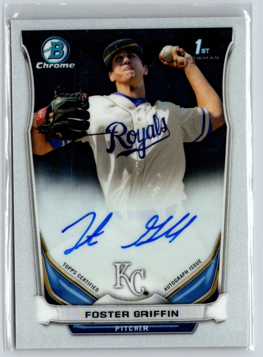 2014 Bowman Draft #BCA-FG Foster Griffin Chrome Draft Pick Autographs E19