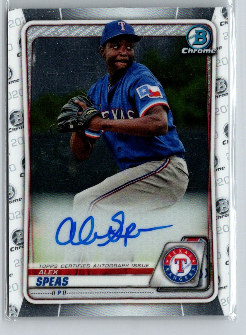 2020 Bowman Chrome #CPA-AS Alex Speas Prospect Autographs E18