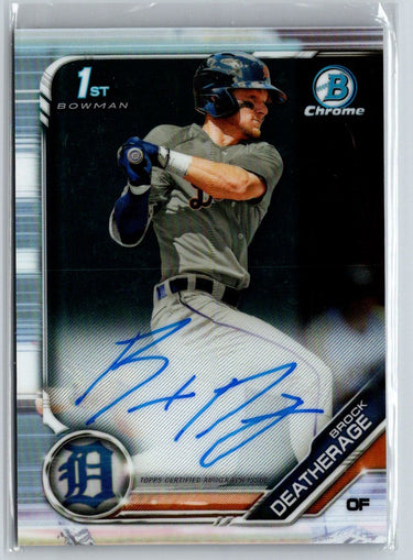 2019 Bowman #CPA-BD Brock Deatherage Chrome Prospect Autographs E19