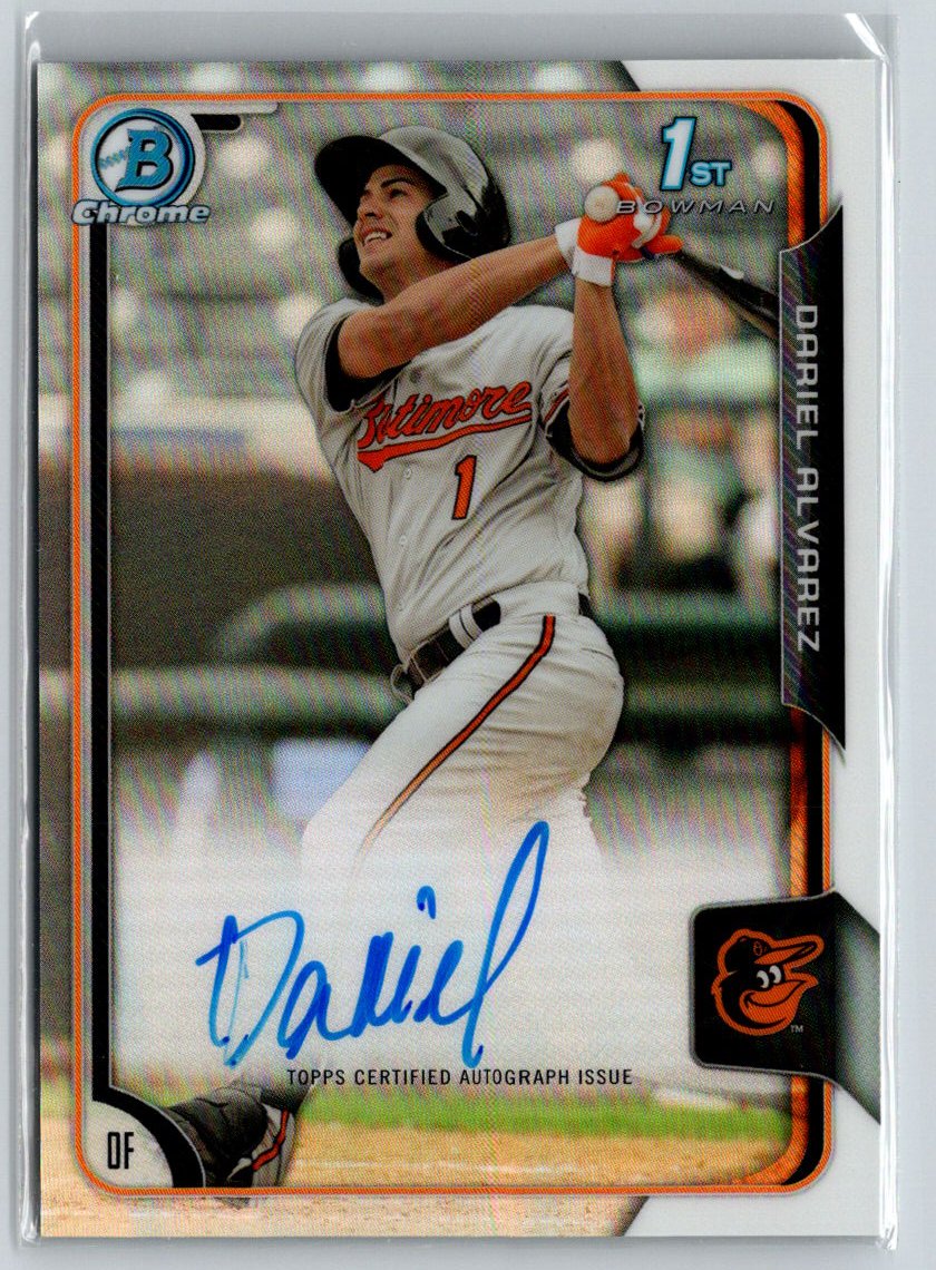 2015 Bowman #BCAP-DA Dariel Alvarez Chrome Auto Refractor #/499 E19