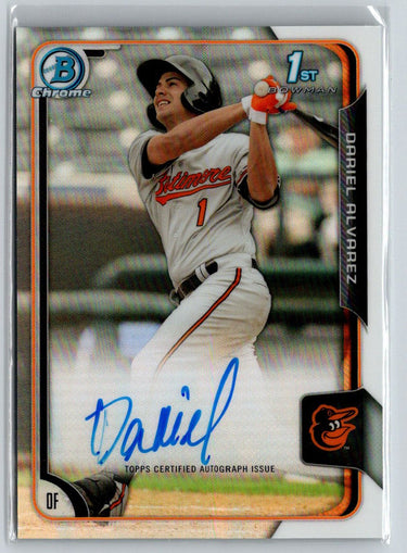 2015 Bowman #BCAP-DA Dariel Alvarez Chrome Auto Refractor #/499 E19