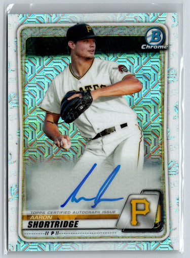 2020 Bowman #BMA-AS Aaron Shortridge Chrome Prospect Auto Mojo Refractor E18