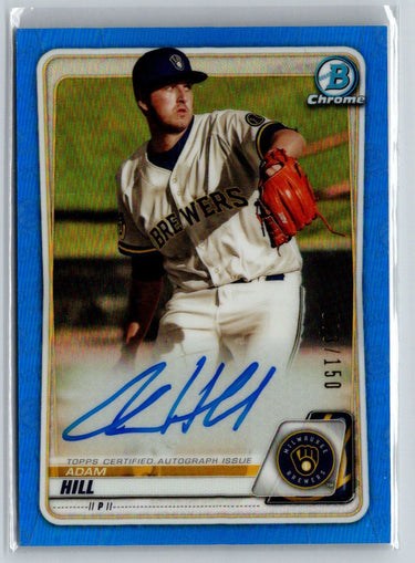 2020 Bowman #CPA-AHI Adam Hill Chrome Prospect Auto Blue Refractor #/150 E18