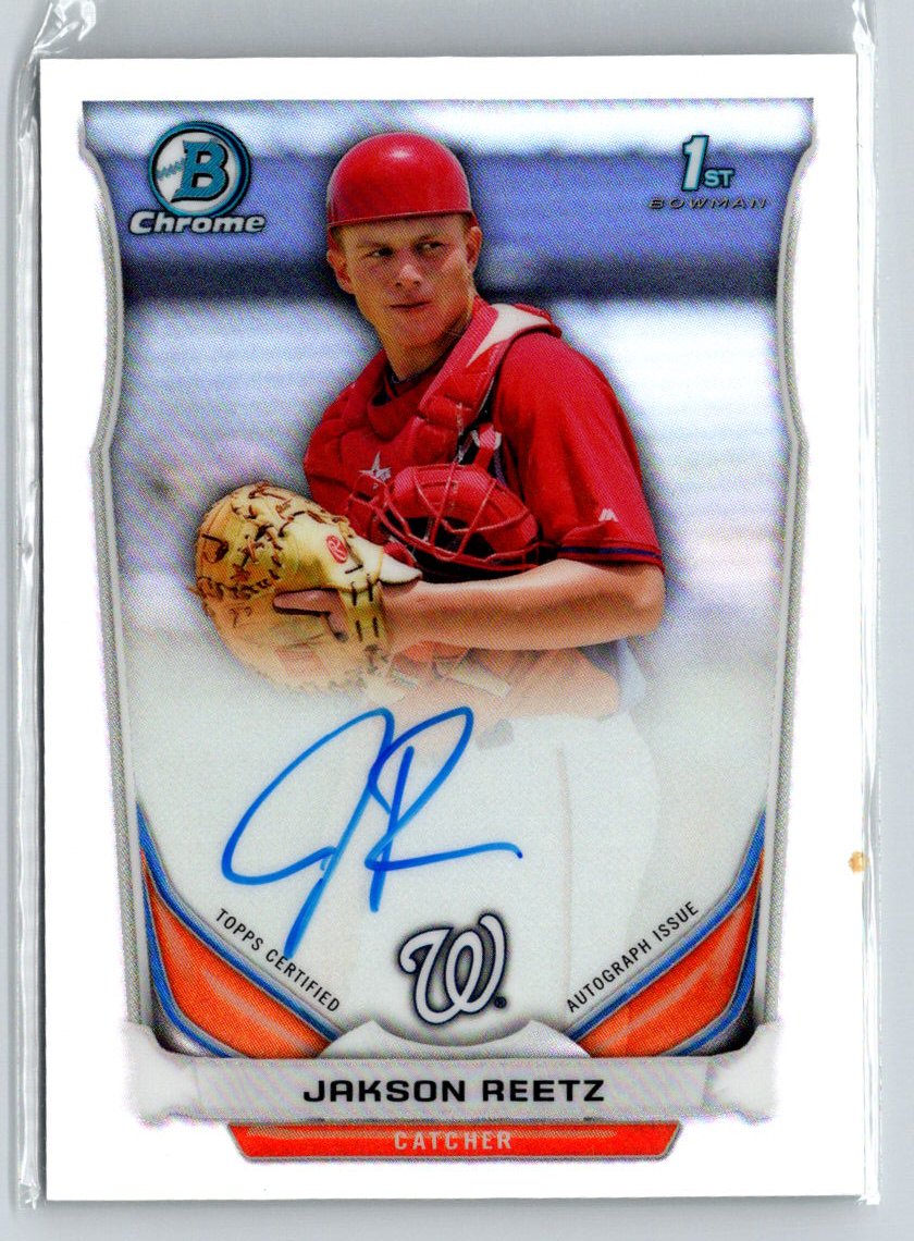 2014 Bowman Draft #BCA-JR Jakson Reetz Chrome Draft Pick Auto Refractors E18
