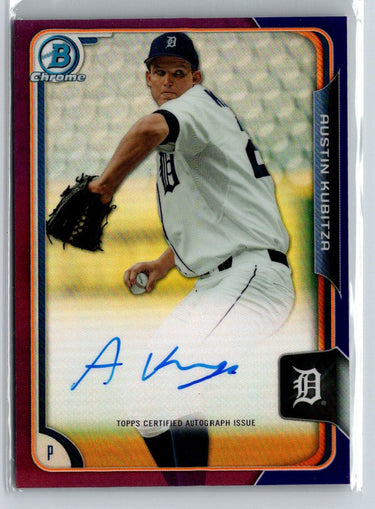 2015 Bowman Chrome Auto Purple Refractor #BCAP-AK Austin Kubitza #/250 E18