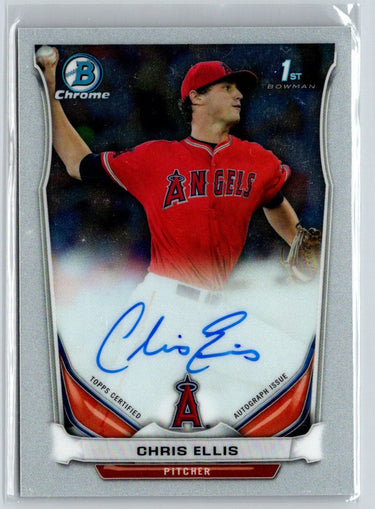 2014 Bowman Draft #BCA-CE Chris Ellis Chrome Draft Pick Autographs E18