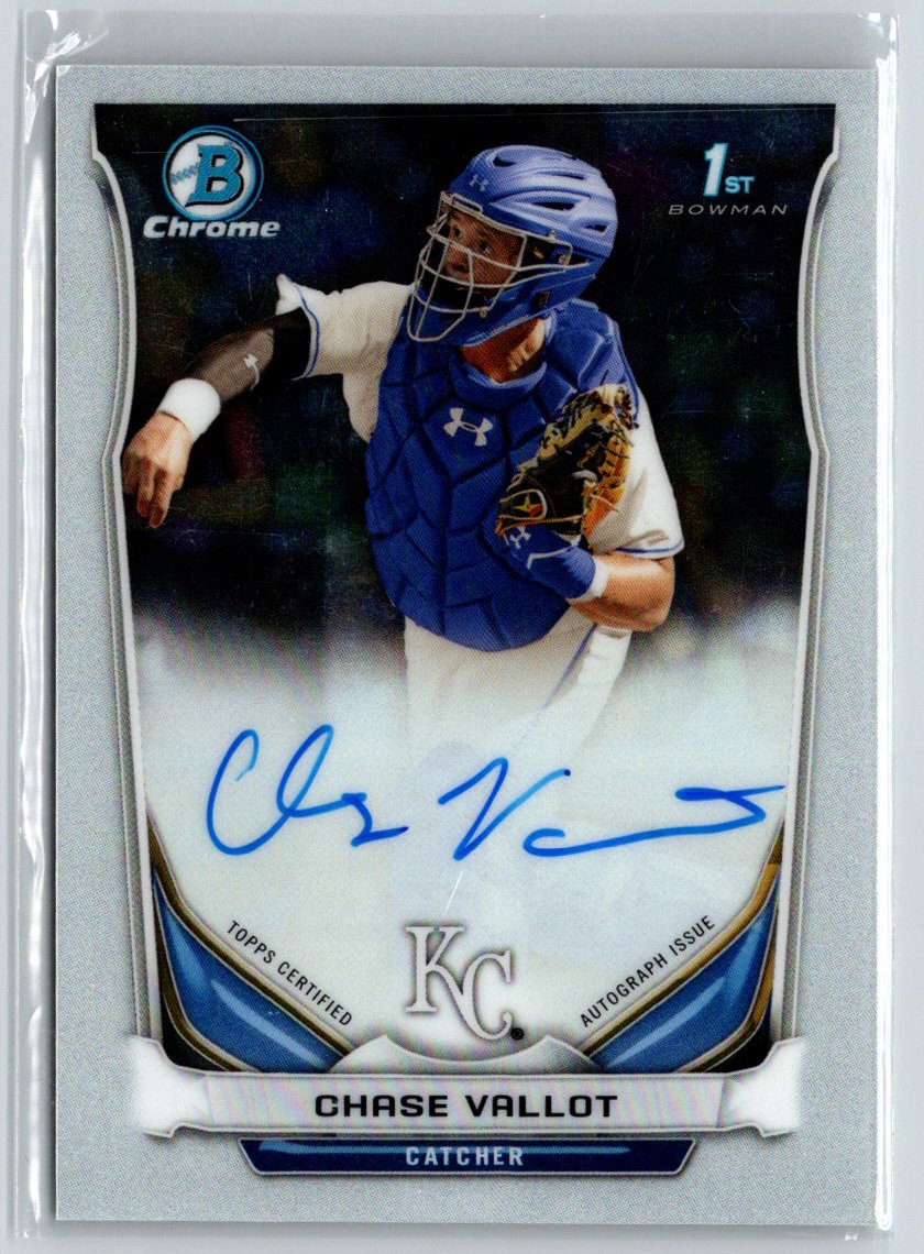 2014 Bowman Draft #BCA-CV Chase Vallot Chrome Draft Pick Autographs E18