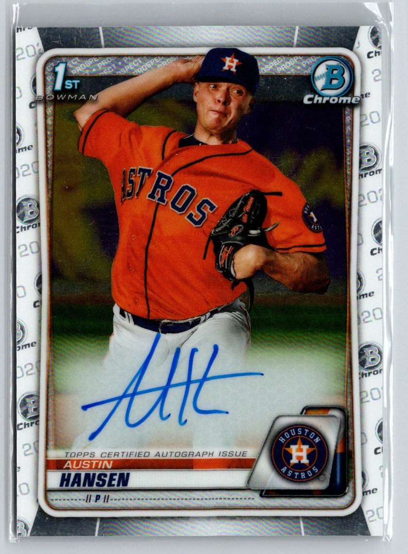 2020 Bowman Chrome #CPA-AH Austin Hansen Prospect Autographs E20