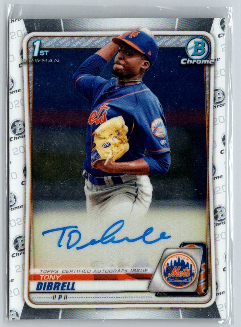 2020 Bowman #CPA-TD Tony Dibrell Chrome Prospect Autographs E20