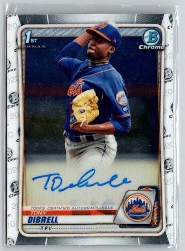 2020 Bowman #CPA-TD Tony Dibrell Chrome Prospect Autographs E20