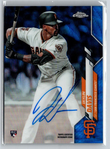 2020 Topps Chrome #RA-JDA Jaylin Davis Rookie Auto Blue Refractor #/150 E20