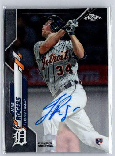 2020 Topps Chrome #RA-JR Jake Rogers Rookie Autographs E20