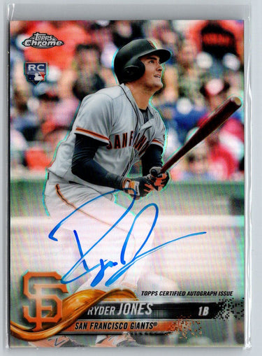 2018 Topps Chrome #RA-RJ Ryder Jones Rookie Autographs Refractor #/499 E20