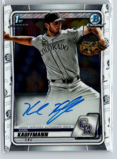 2020 Bowman Chrome #CPA-KK Karl Kauffmann Prospect Autographs E20