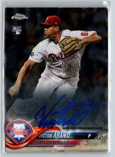 2018 Topps Chrome #RA-VA Victor Arano Rookie Autographs E20